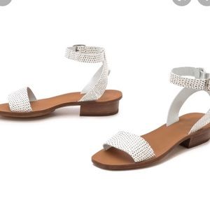 Madewell Veronique sandals in snake spot 8,5 snakeskin print leather white euc